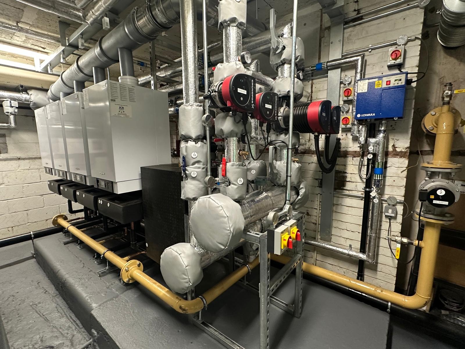 Commercial plumbing installation